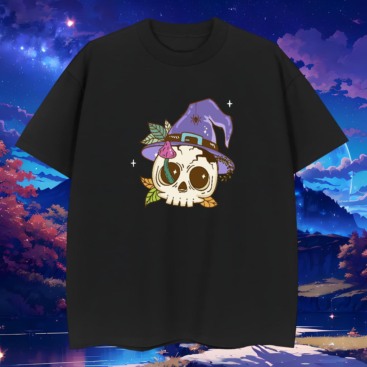 High Quality T Shirt For Man 230g Cotton skull Spring Summer DIY Printed Short Sleeve Soft Men Clothes T-Shirt Designer Tops Tees