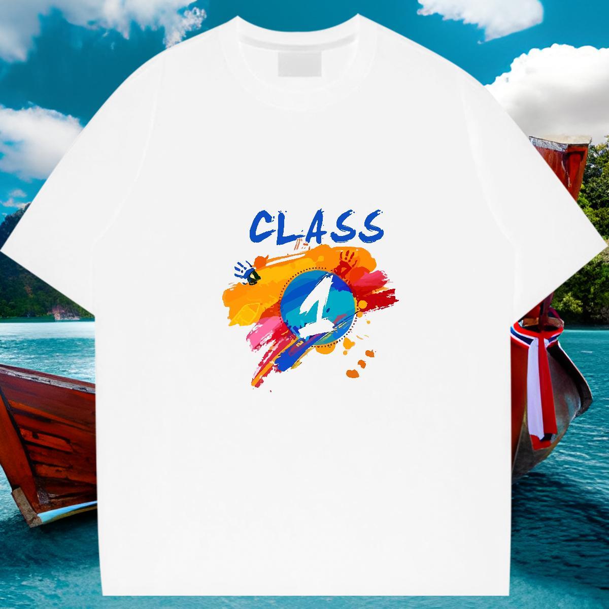 5A Woman Tshirt 230g 100% Cotton letter Street Casual T shirt Breathable Short Sleeve Cartoon Printing L-4XL Top Tees