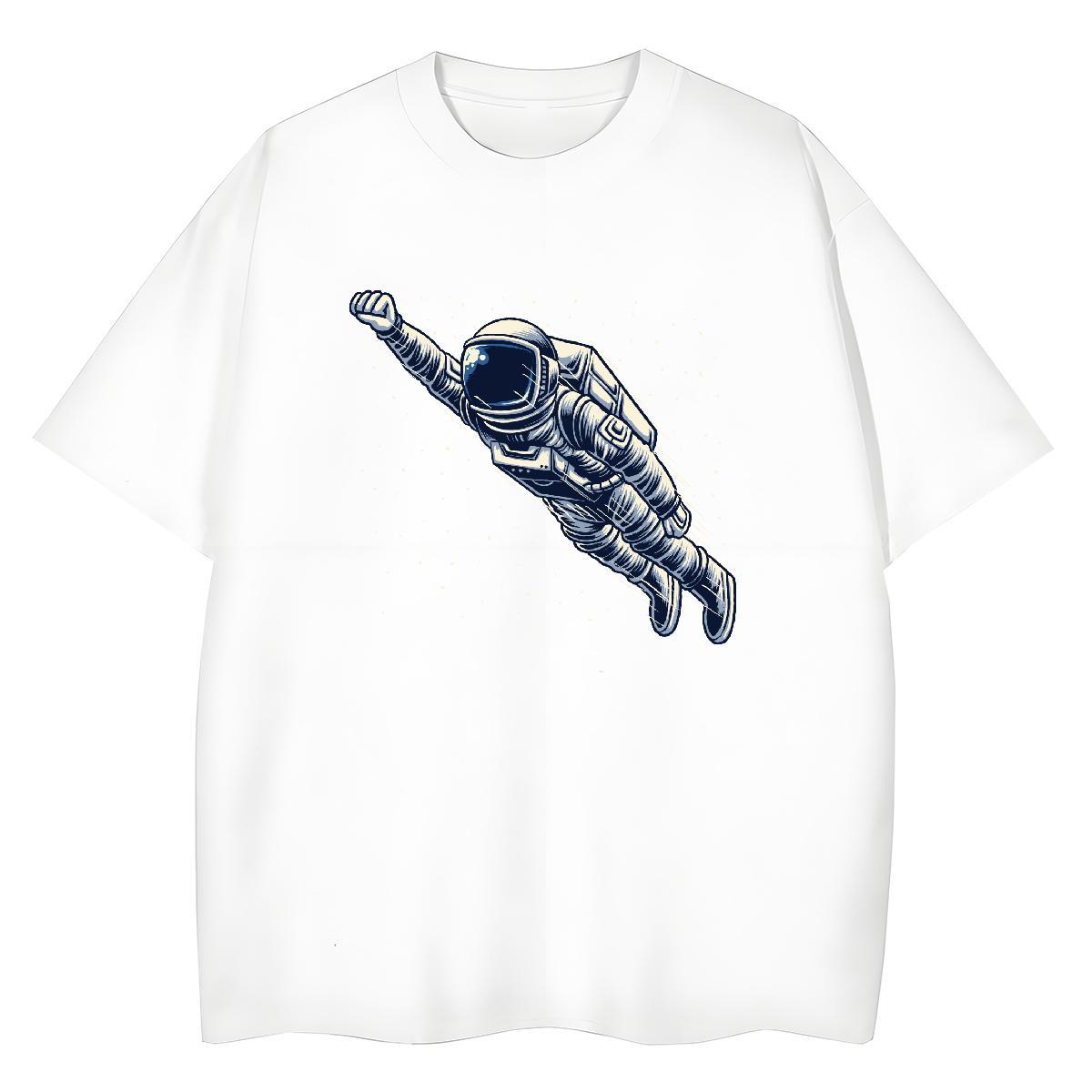 Designer Woman Tshirt 230g Pure Cotton cosmonaut Casual Womens T Shirts Breathable Crew Neck Custom Printed Clothings