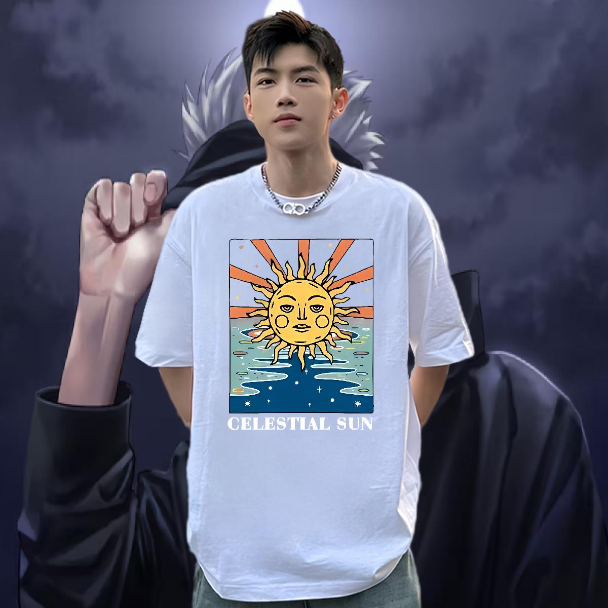 Classic Casual Couples T Shirts sea Home Outdoor 230g Cotton Clothes Breathable Soft Loose Man T Shirts Oversized 4XL