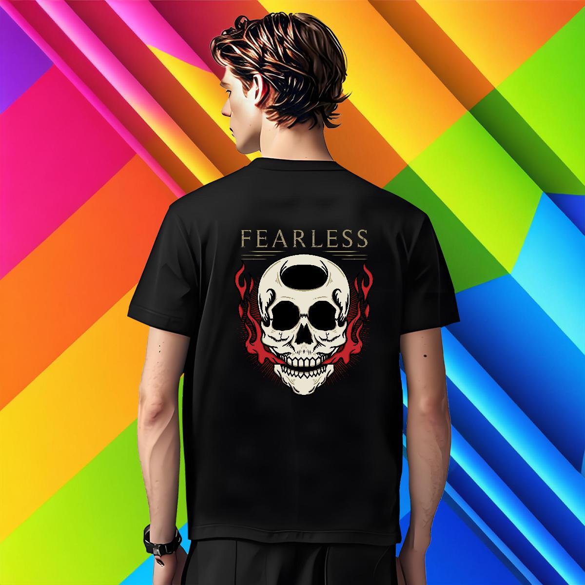 Comfortable T-Shirts 100% Cotton 230g skull Spring Summer Custom Print Oversized Breathable Short Sleeve Men Clothes T-Shirt 2024 Tops Shirt