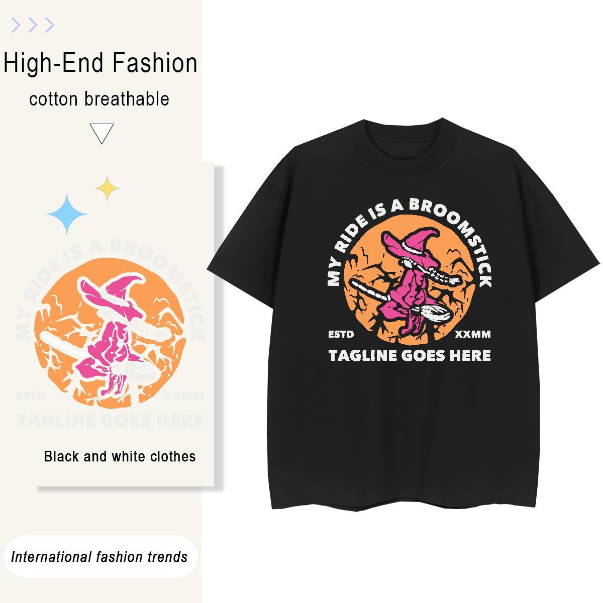 TOP Quality T shirt 230g 100% Cotton letter Daily Outfit DIY Breathable Tshirt for Man Woman Brand Wear