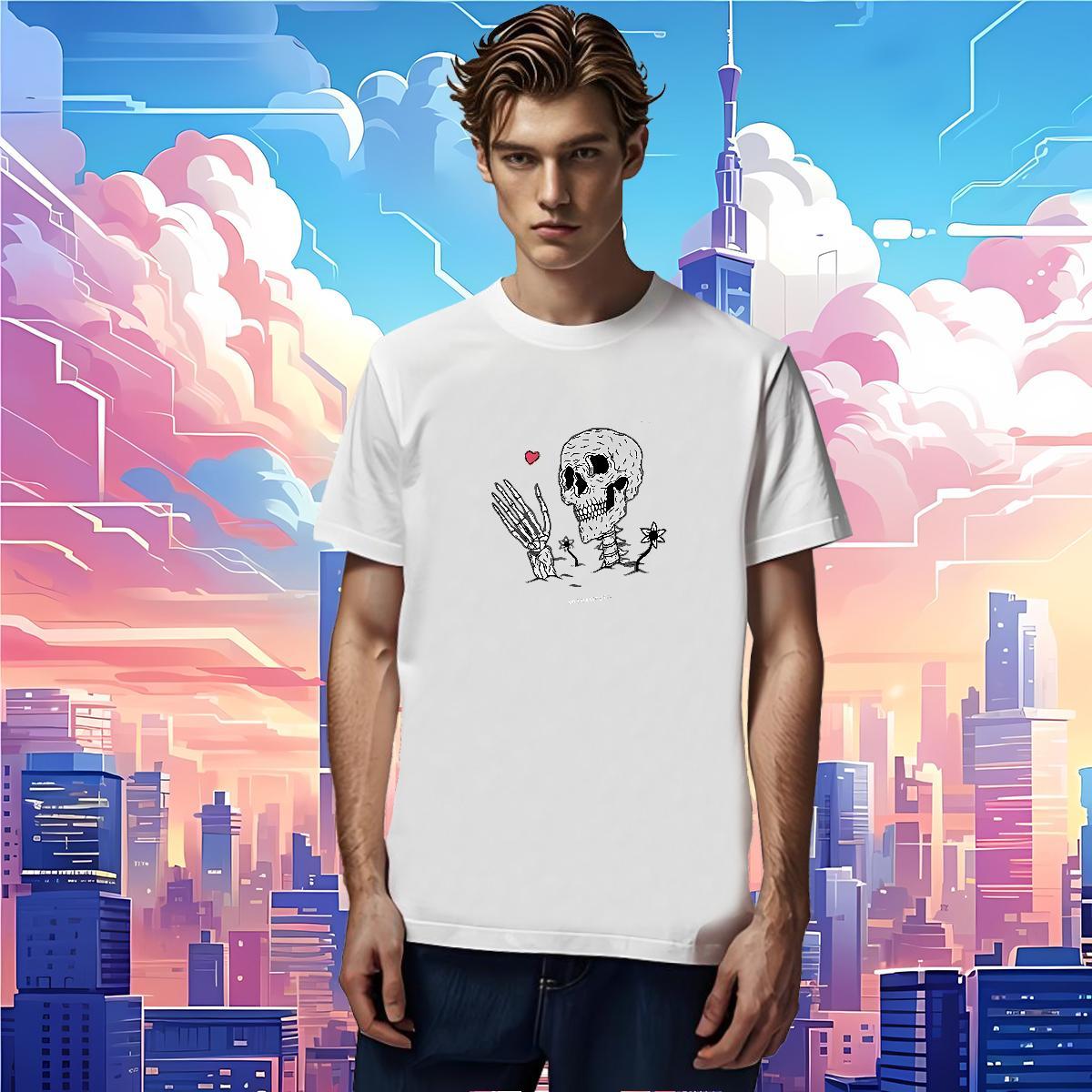 Classic T-Shirts 100% Cotton 230g skull Spring Summer DIY Printed Short Sleeve Soft Men Clothes T-Shirt Factory Direct Tops Shirt