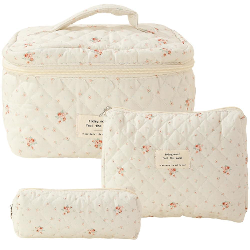 Makeup bag large capacity high-end retro cosmetics storage bag handbag portable travel bag for going out