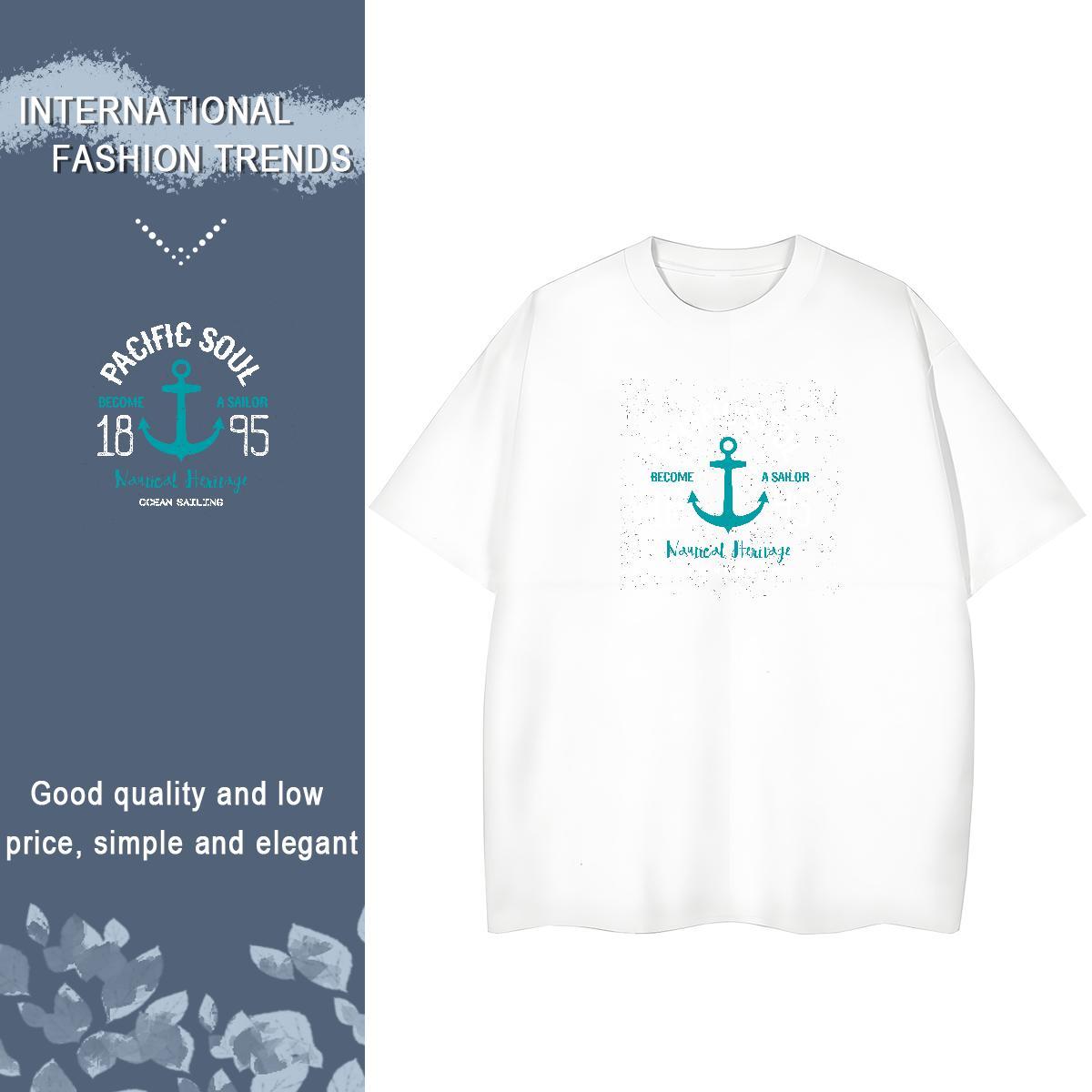 Brand Mens T Shirts 230g Pure Cotton letter Casual Daily Wear DIY Printed Breathable Short Sleeve Men Tees Fashion Casual Tee Shirt