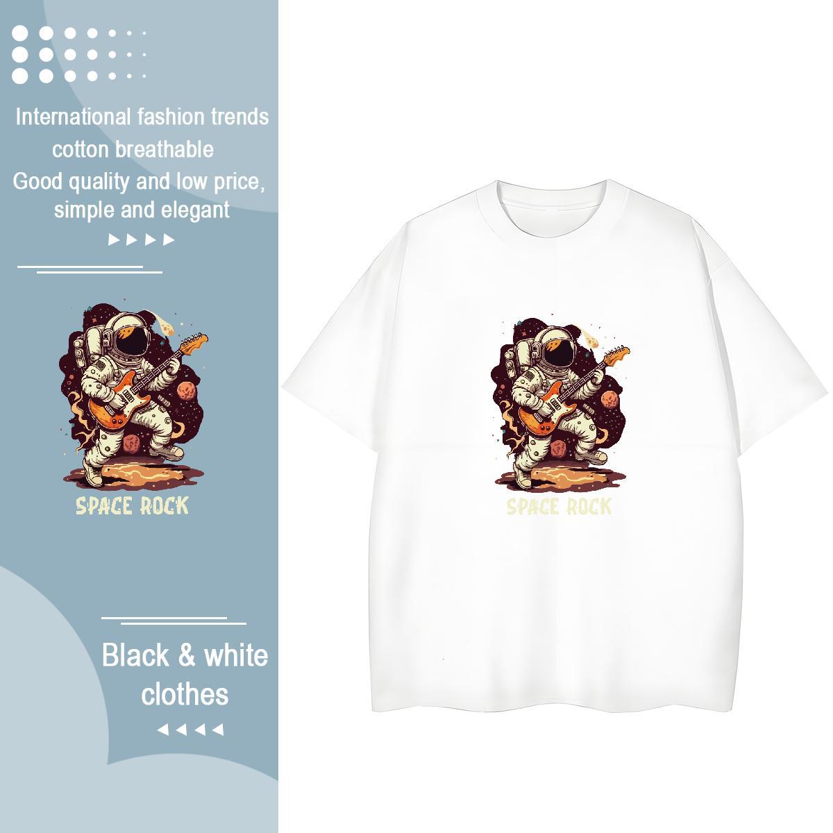 Designer Women Tshirts 230g 100% Cotton universe Daily Outfit T shirt Breathable Short Sleeve DIY Anime Printed Tops