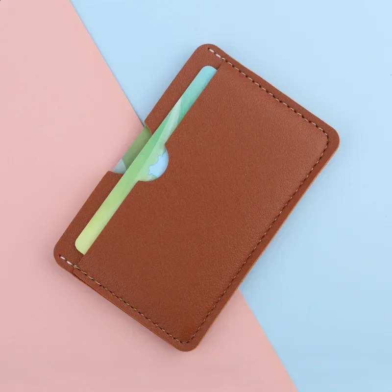 3 Card Slots Ultra-thin ID Credit Card Holder Card Wallet PU Leather Drivers License Cover Bank Cards Case Student Meal Wallet 240824
