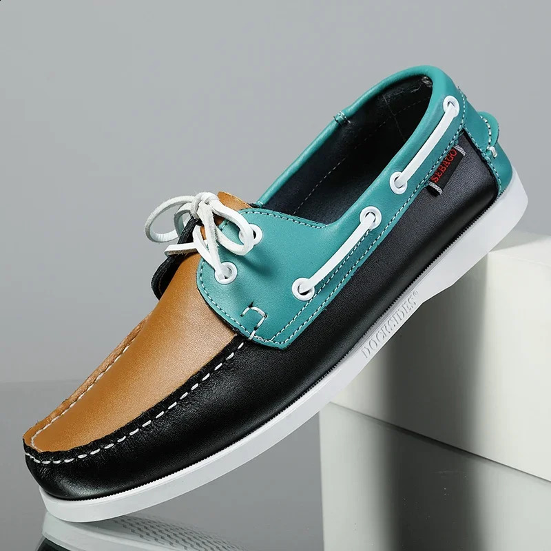 genuine leather coat for mens Moccasin driving shoes in featuring casual stylish and breathable dock classic boat shoes 240824