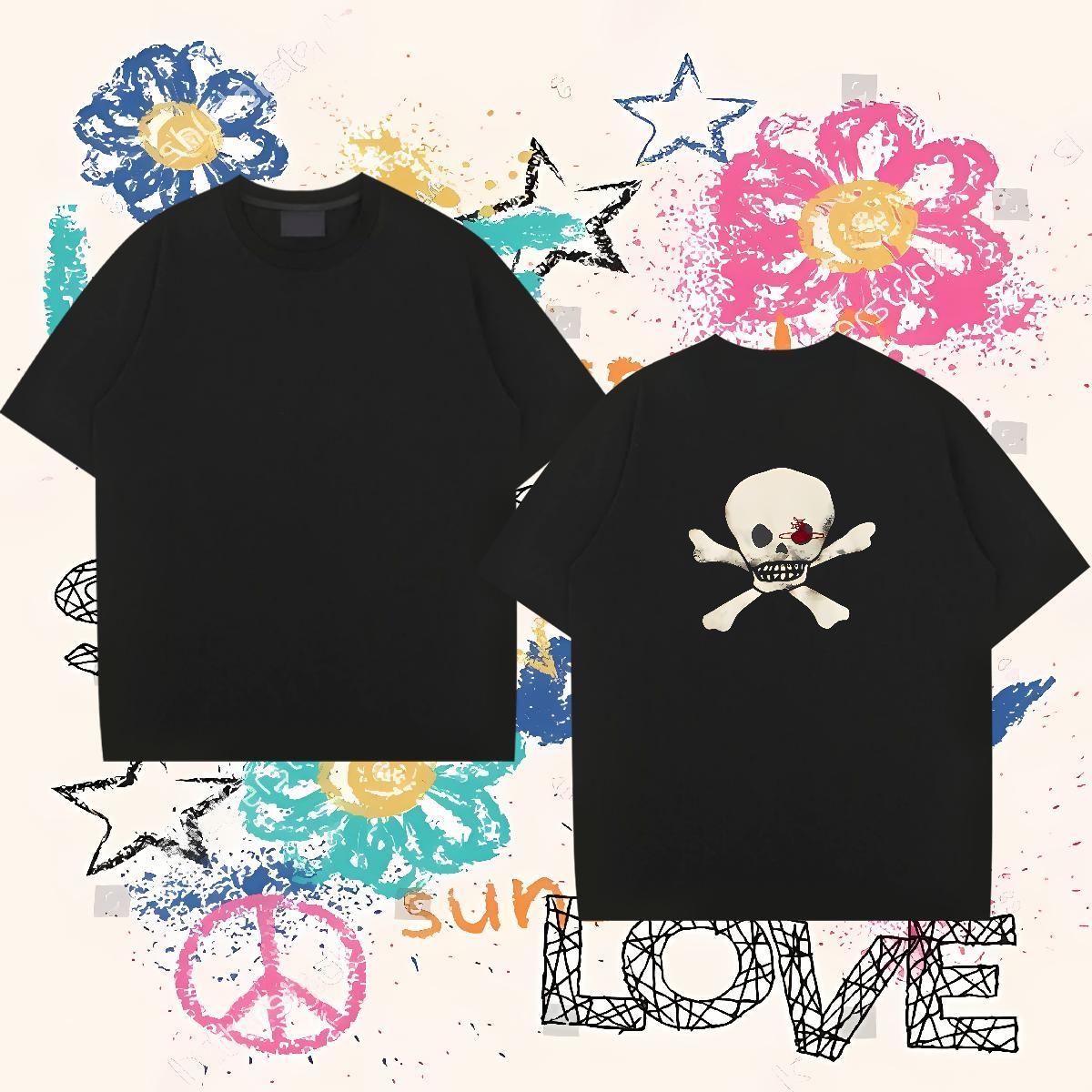 Designer T Shirts Men 100% Cotton 230g skull Outdoor Anime Breathable Couples T Shirts Fashion Wear
