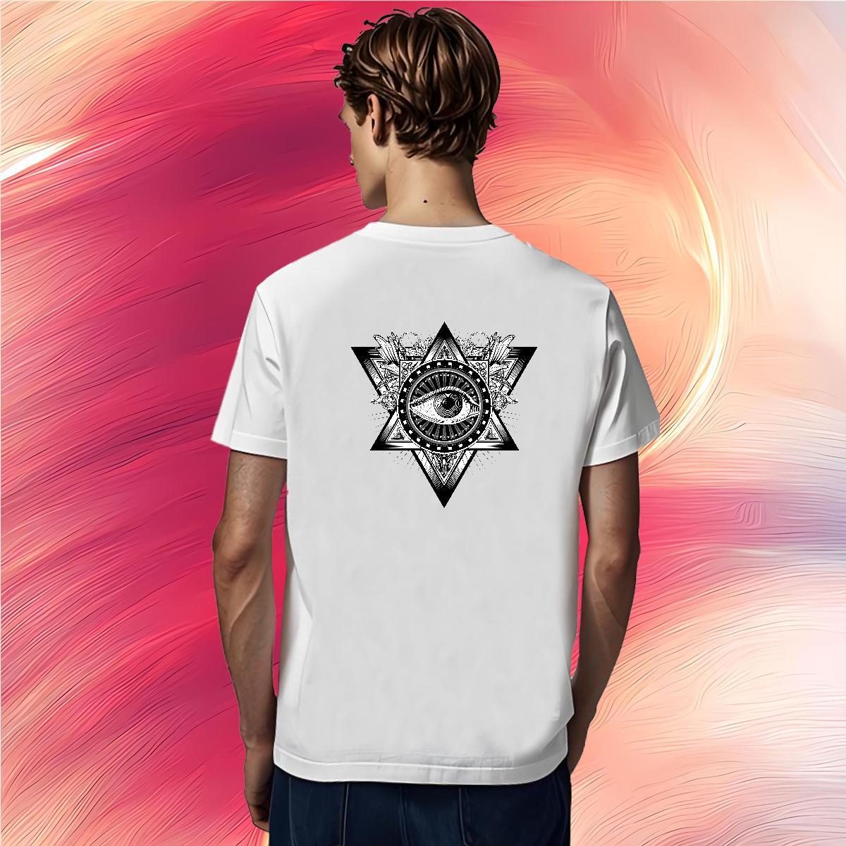 Wholesale T Shirt For Man 100% Cotton 230g eye of the devil Casual Daily Wear Oversized Short Sleeve Soft Men Tshirts Fashion Tees Shirts