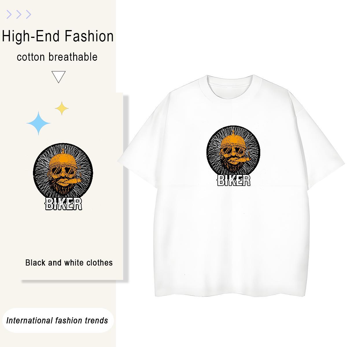 Nice Unisex Tshirts 230g Cotton letter Casual T Shirt For Woman Crew Neck Custom Print Oversized Polos