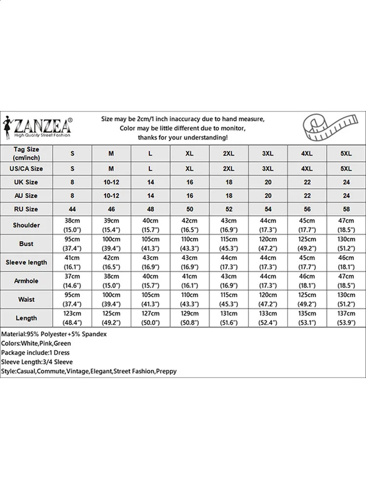 ZANZEA Fashion 3/4 Sleeve Long Vestido Vintage Solid Midi Dress Women Ruffled Buttons Stitching Robe Autumn Bandage Dresses 240824