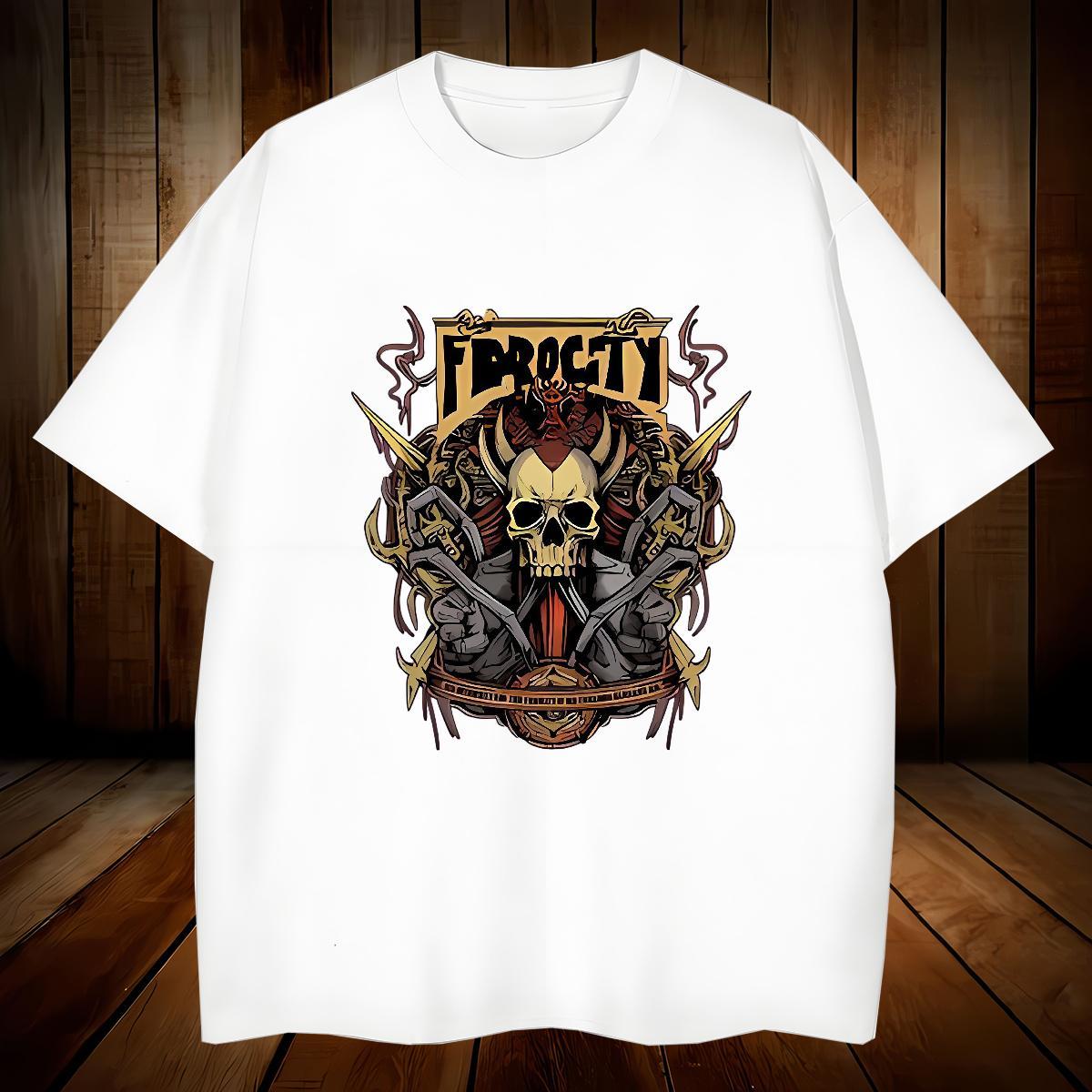 Cool T Shirts Men 100% Cotton 230g skull Sports Casual Custom Printing Short Sleeve O-Neck Mens Tshirts DIY Tops