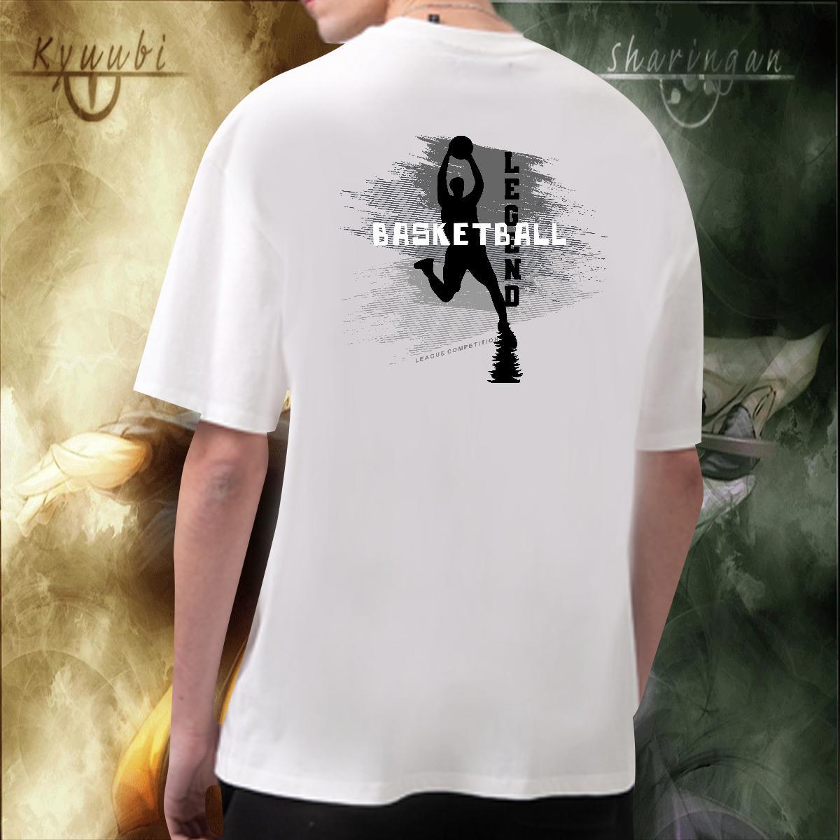 Popular T-Shirts for Men 230g Cotton basketball Summer Casual Customized Breathable Crew Neck Men Tshirts New Top Tees
