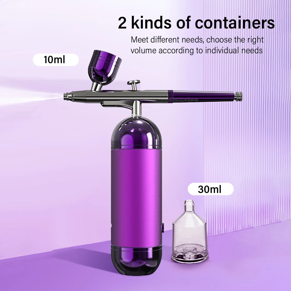 Portable spray gun with compressor used for nail cake tattoo makeup paint air spray gun oxygen sprayer air brush kit 240914