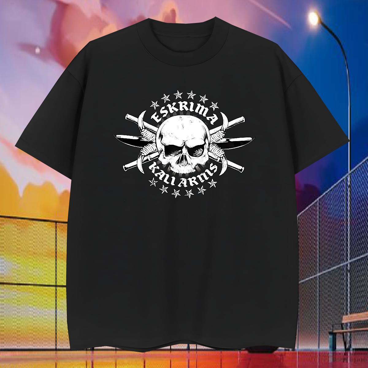 Loose Men T Shirts 100% Cotton 230g skull Home Outdoor Custom Cartoon Breathable Soft Men Clothes T-Shirt Fashion New Tees