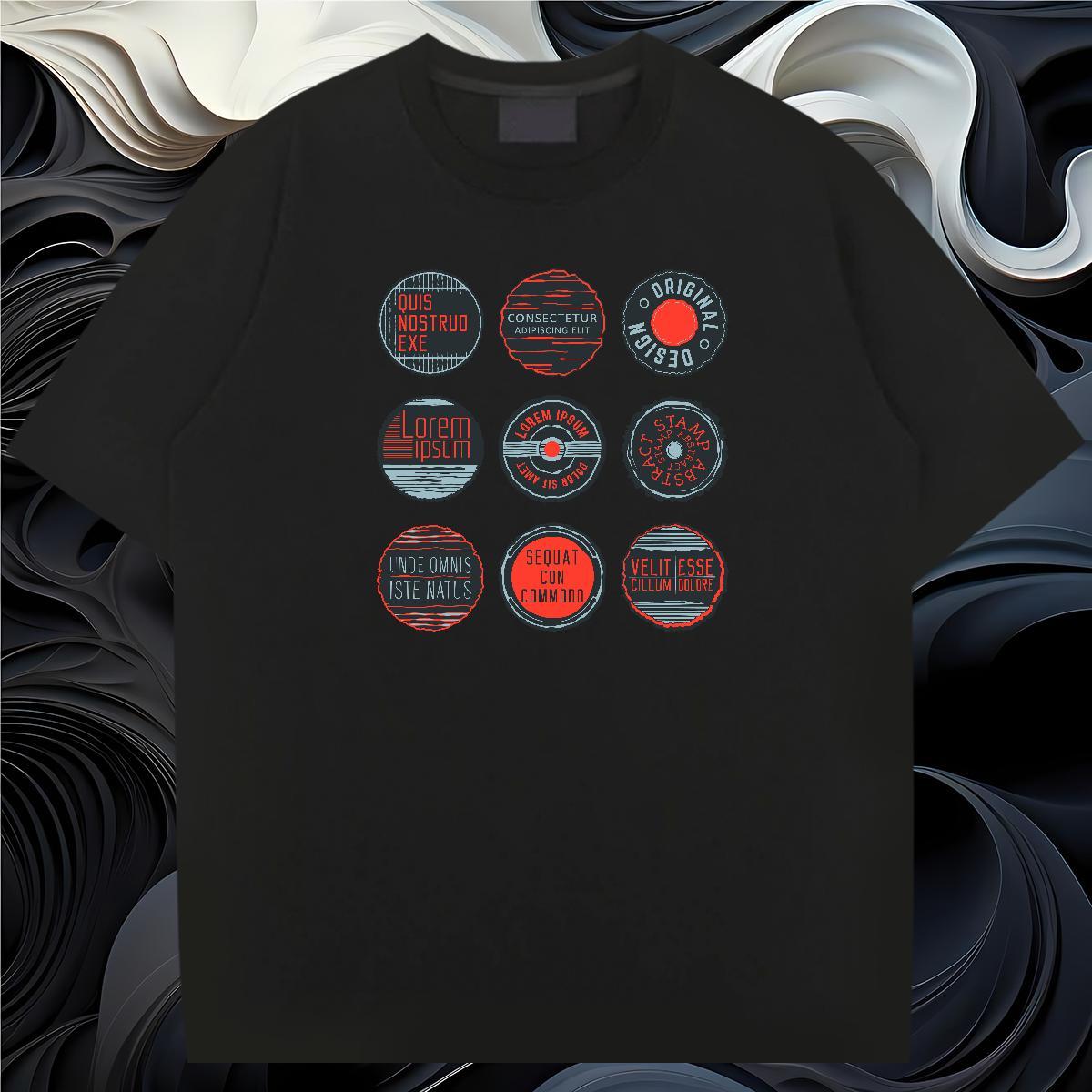 TOP Quality T-Shirts 230g Pure Cotton letter Hip Hop Custom Print Oversized Crew Neck Breathable Men Tshirts Fashion Designer Top Tees