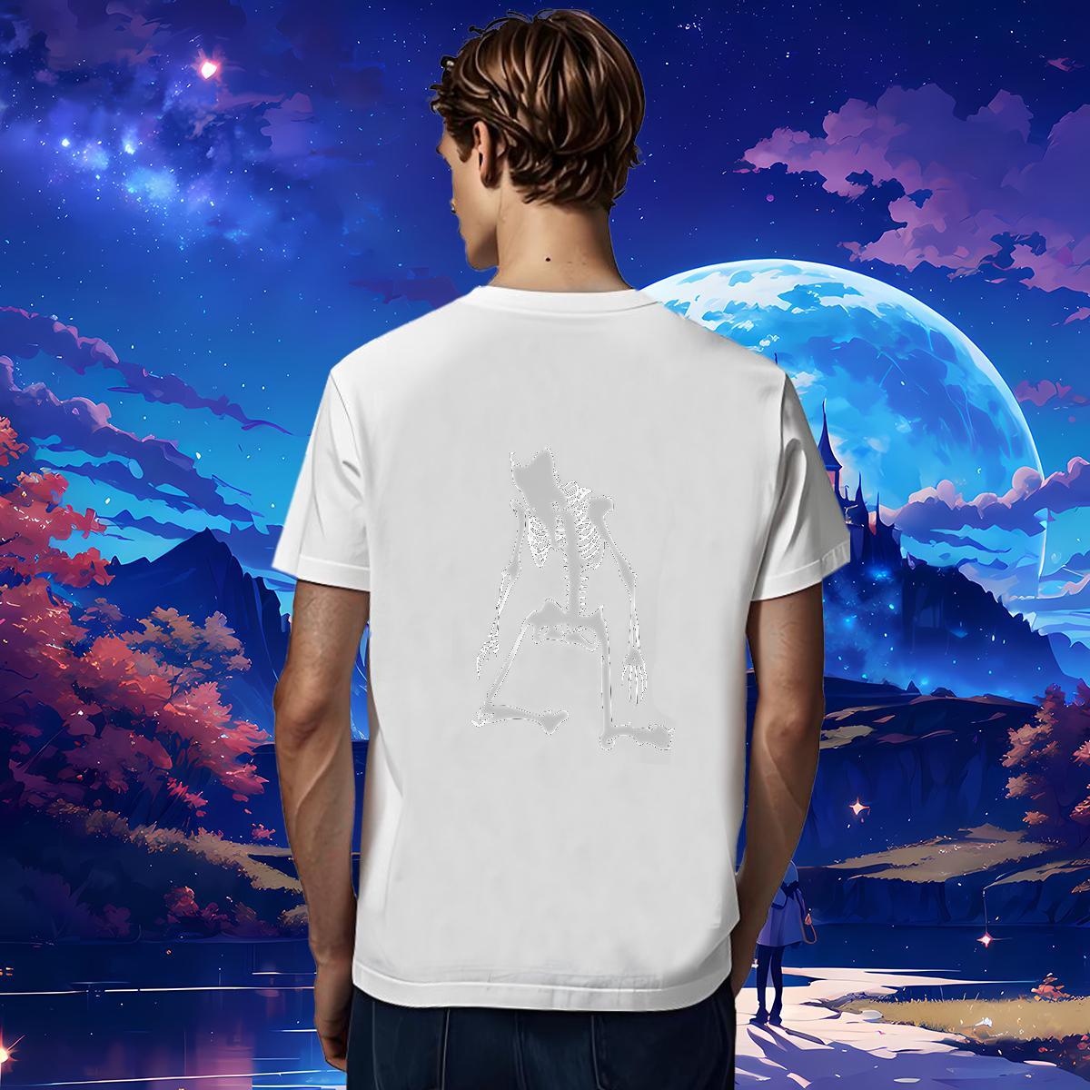 Brand T-Shirts 100% Cotton 230g skull Street Wear Skull Breathable Crew Neck Men Tops Tees Classic Clothes