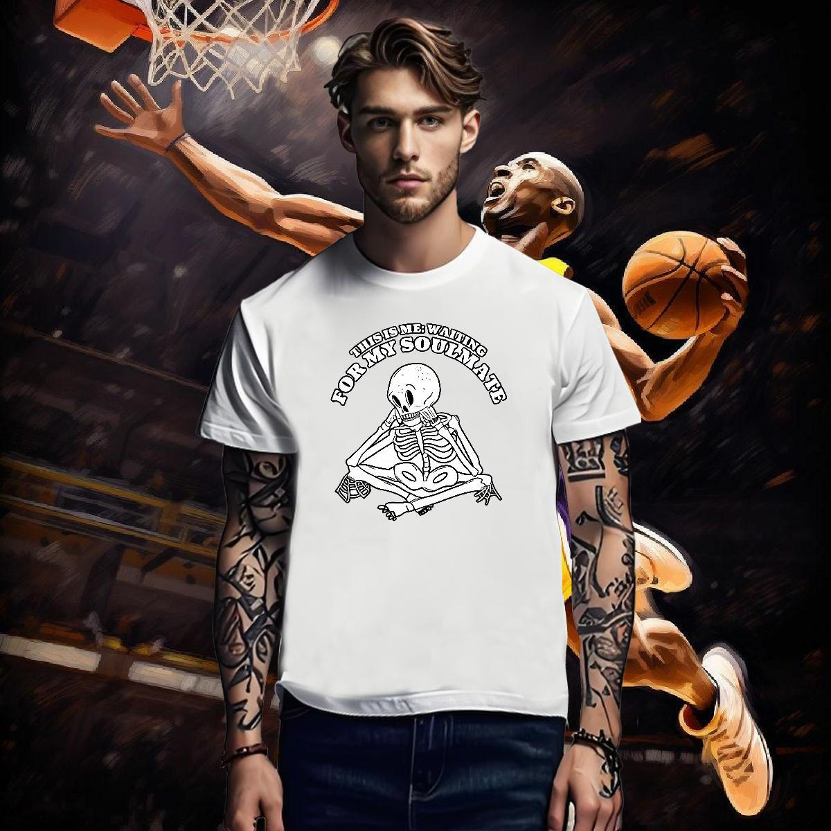 High Quality Men T Shirts 100% Cotton 230g skull Daily Outfit Custom Printing Breathable Mens Tshirts 2024 New Tees