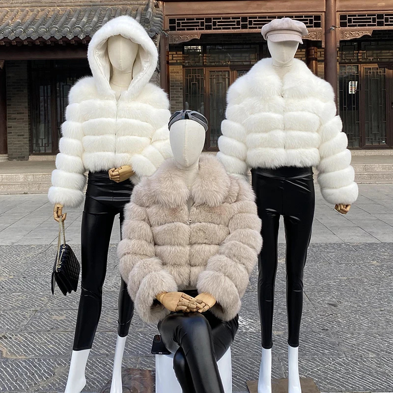 fur coat womens real fox big collar mask full length sleeves natural leather jacket autumn and winter clothing 240824