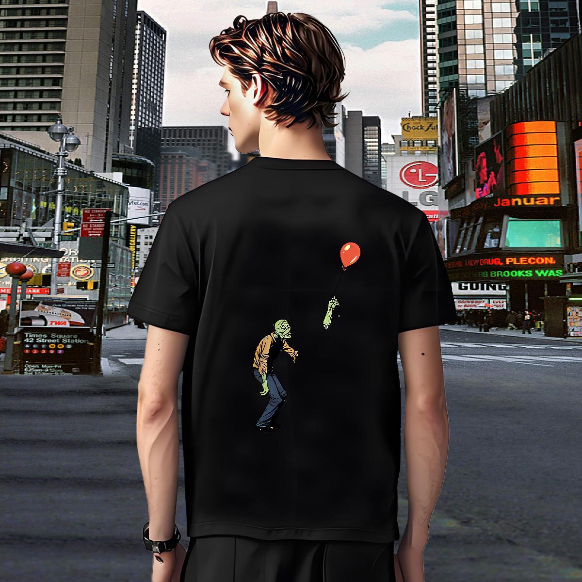 Popular T Shirt For Man 230g Cotton skull Sports Casual DIY Crew Neck Breathable Men Tops Tees DIY Customized Tops Shirt