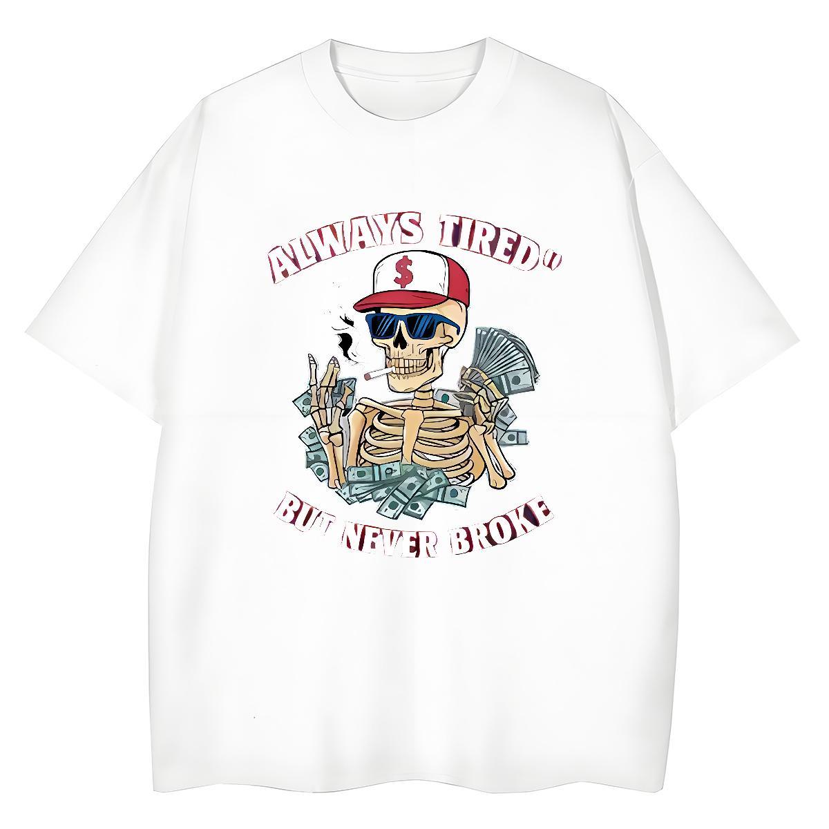 High Quality Mens T Shirts 230g 100% Cotton skull Home Outdoor Oversized 3XL 4XL Breathable Crew Neck Tshirt for Man Woman Stylist Top Tees