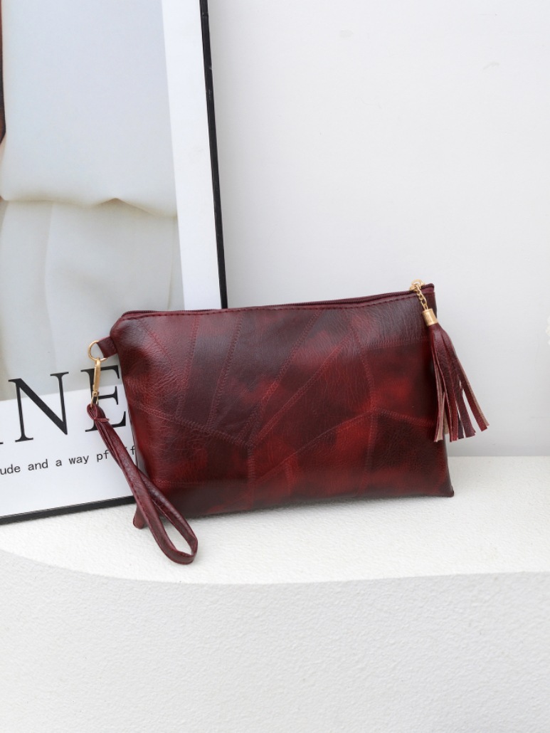 New texture design armpit bag fashionable tassel pleated shoulder bag