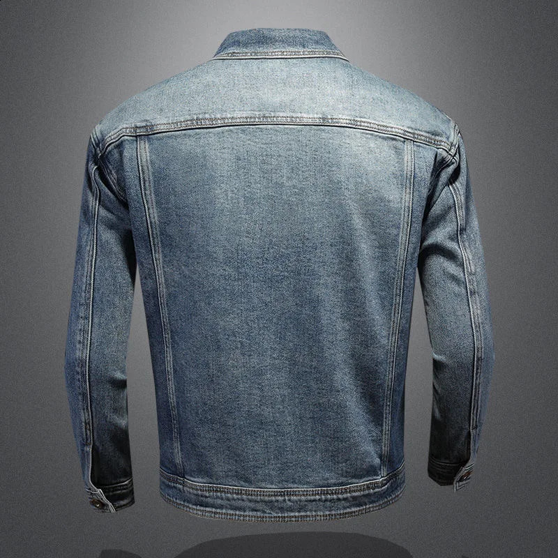 SpringSummer Fashion Trend Retro Mens Denim Jacket Casual Loose Comfortable High Quality Plus Size M4XL 240824
