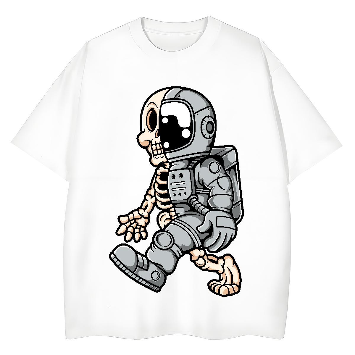 Brand Women Tshirts 100% Cotton 230g cosmonaut Casual Women T Shirts O Neck Short Sleeves Custom Cartoon Tops Tees