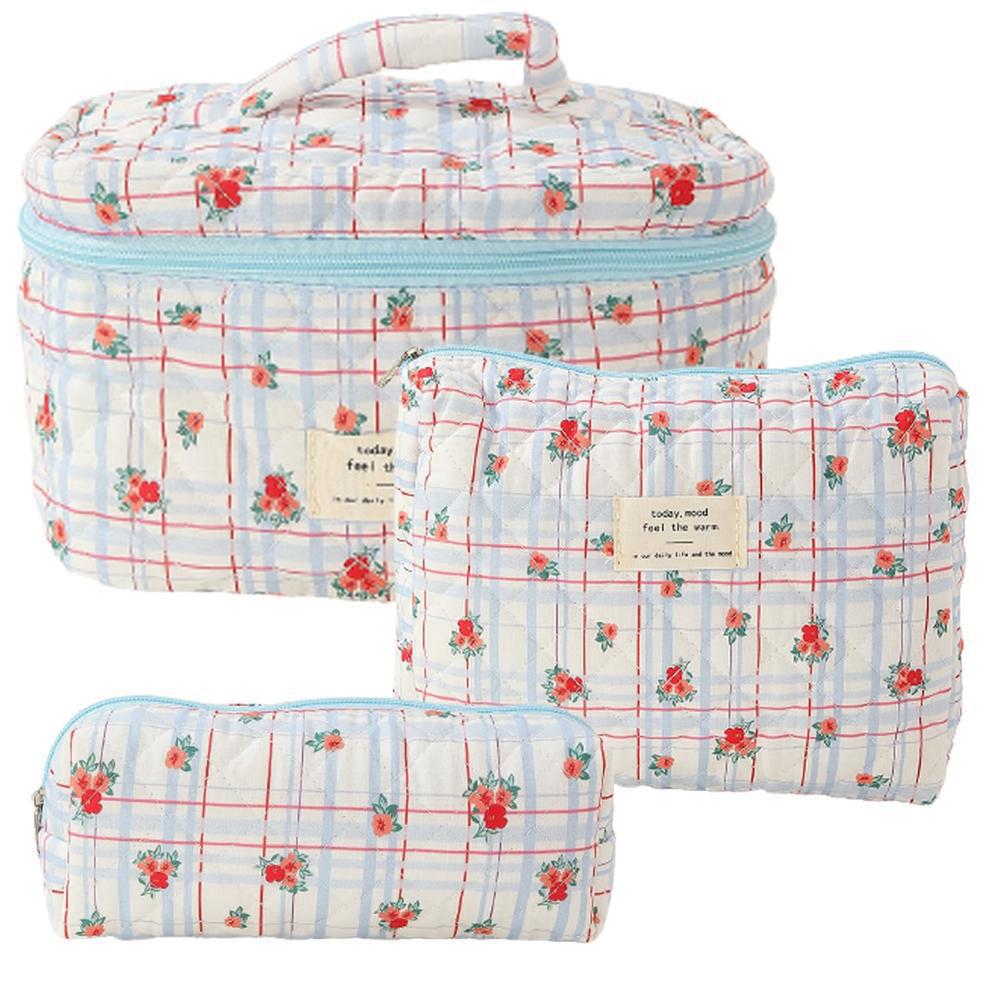 Makeup bag large capacity high-end retro cosmetics storage bag handbag portable travel bag for going out