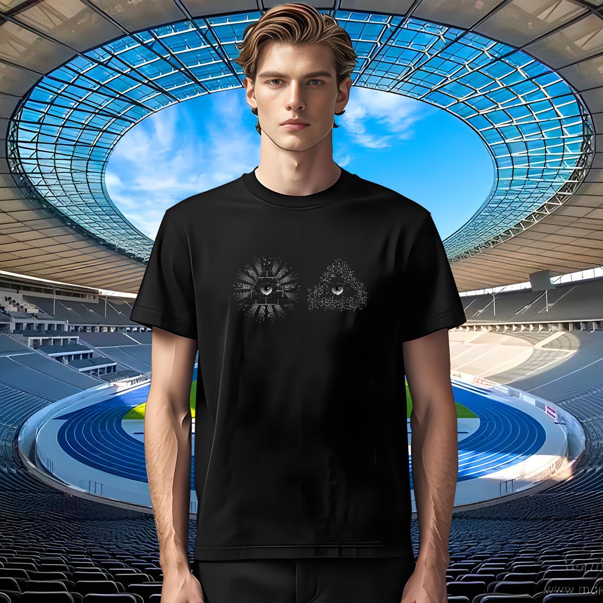 Comfortable T Shirt For Man 100% Cotton 230g eye of the devil High Street Hip Hop Custom Big Size Short Sleeve Soft Tshirts Stylist Polos