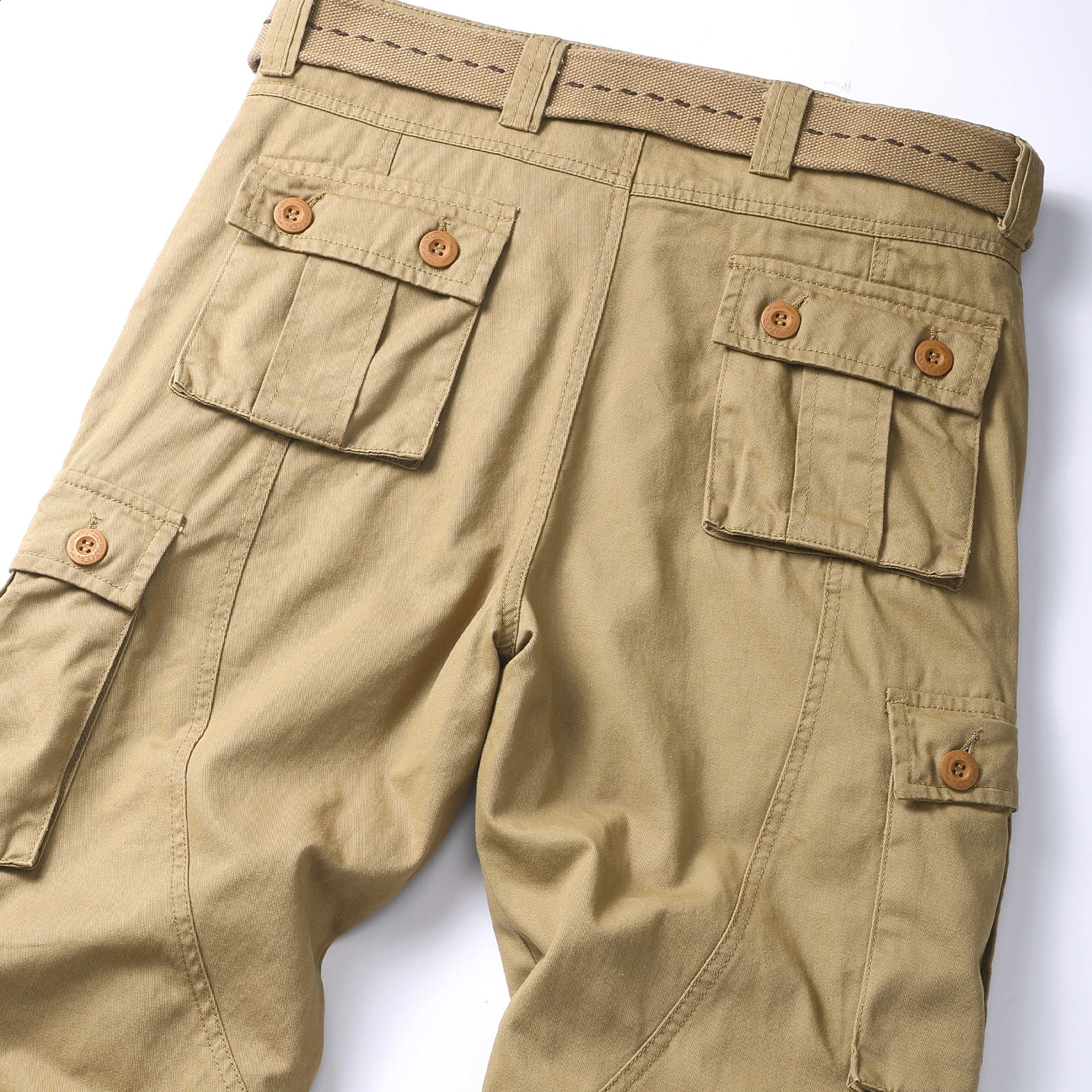 AKARMY Mens Wild Cargo Pants Camo Pants Cotton Casual Work Hiking Pants with 8 PocketsNo Belt 240824