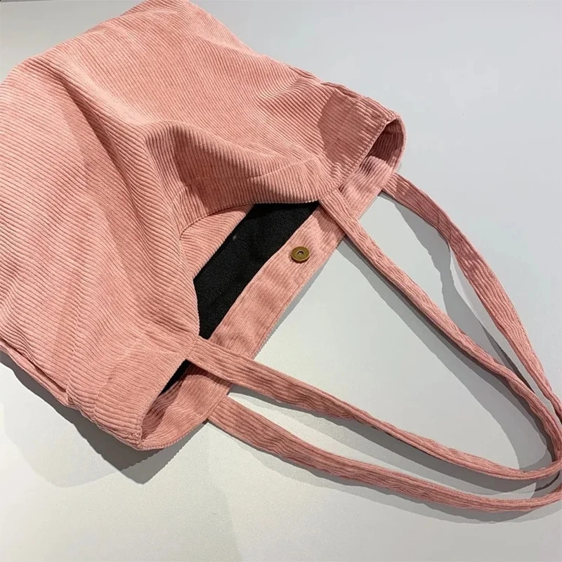 JIOMAY Corduroy Handbag for Women Shoulder Bag 2024 Travel Reusable Thickened Large Capacity Tote ExquisiteTexture Shopping 240824