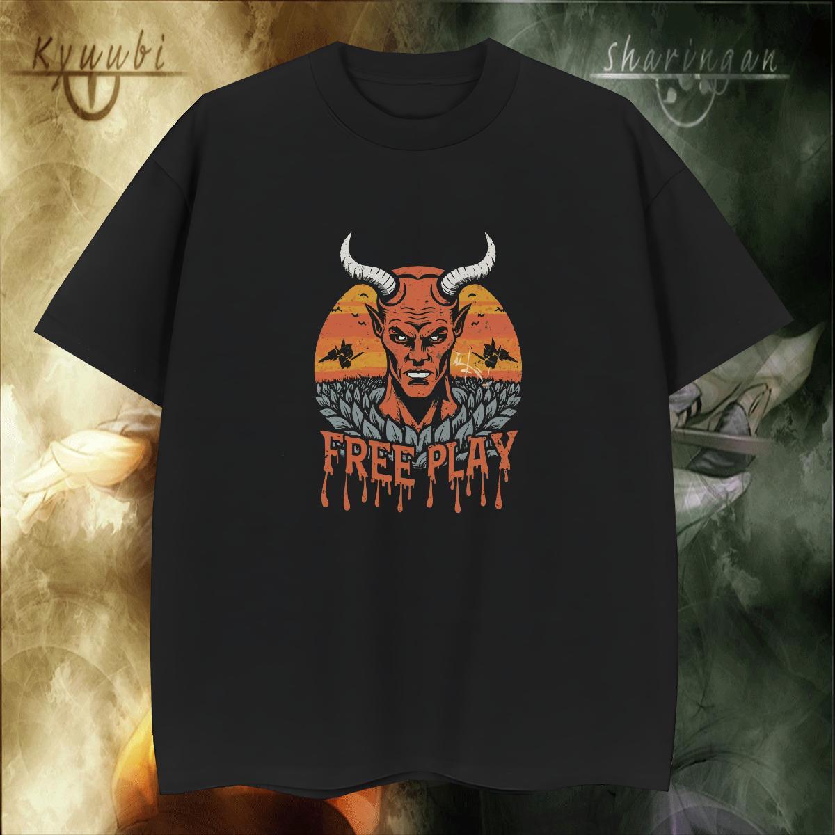 TOP Quality T Shirts Men 230g 100% Cotton skull Street Wear Cartoon Printing L-4XL Breathable Crew Neck Tshirts 2024 Tee Shirt