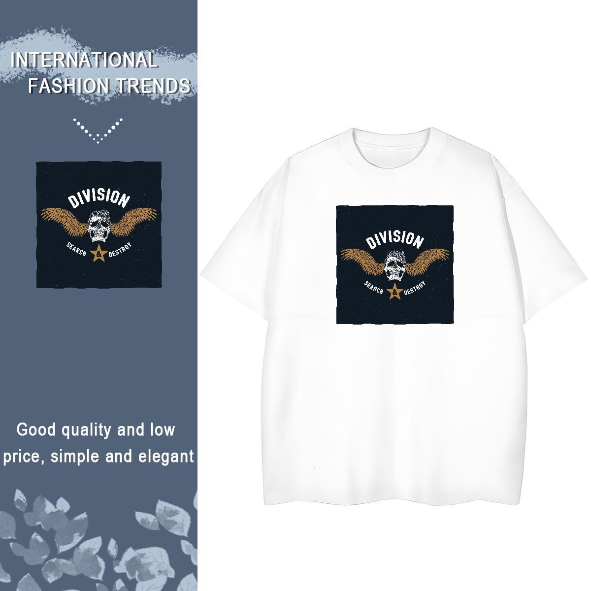 Cool T Shirt For Man 230g Pure Cotton monster Hip Hop Street DIY Round Neck Short Sleeve Couples T Shirts Fashion Casual Tops