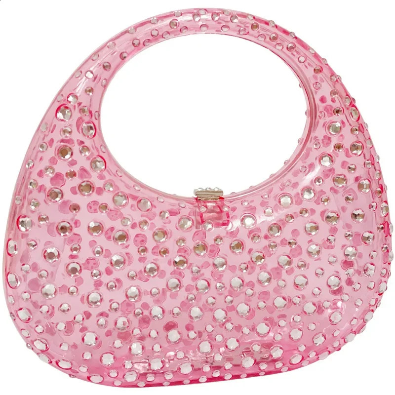 Handbag Women Transparent Summer Acrylic Bags Encrusted Evening Wedding Clear handbag 240824