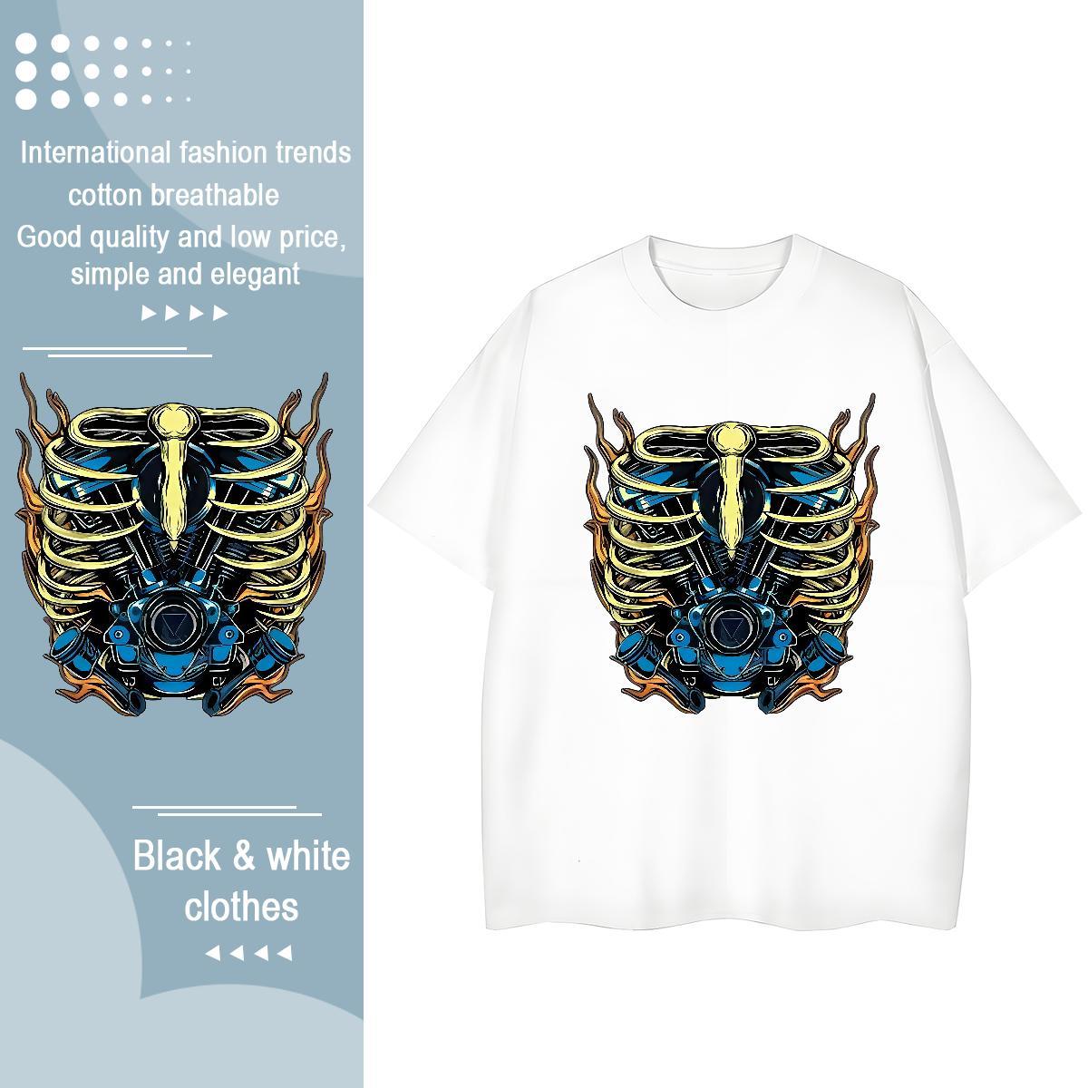 Free Shipping Woman Tshirt 230g Cotton icon Casual Beach Womens T Shirts Crew Neck Black Oversized Tees