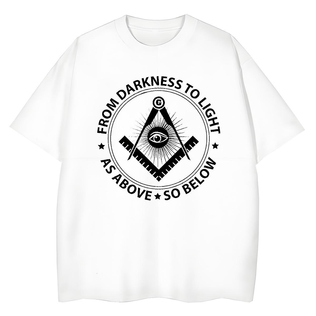 Cool Design T shirt 230g Pure Cotton eye of the devil Outdoor DIY Logo Oversized Breathable Soft Men Tops Tees DIY Customized Clothes