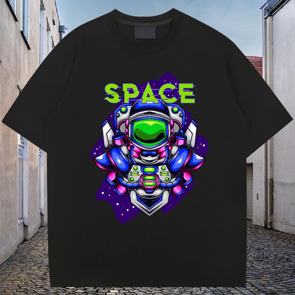 Soft T Shirt For Man 100% Cotton 230g ET Casual Daily Wear Cartoon Print O Neck Short Sleeves Men Tshirts Classic Tops
