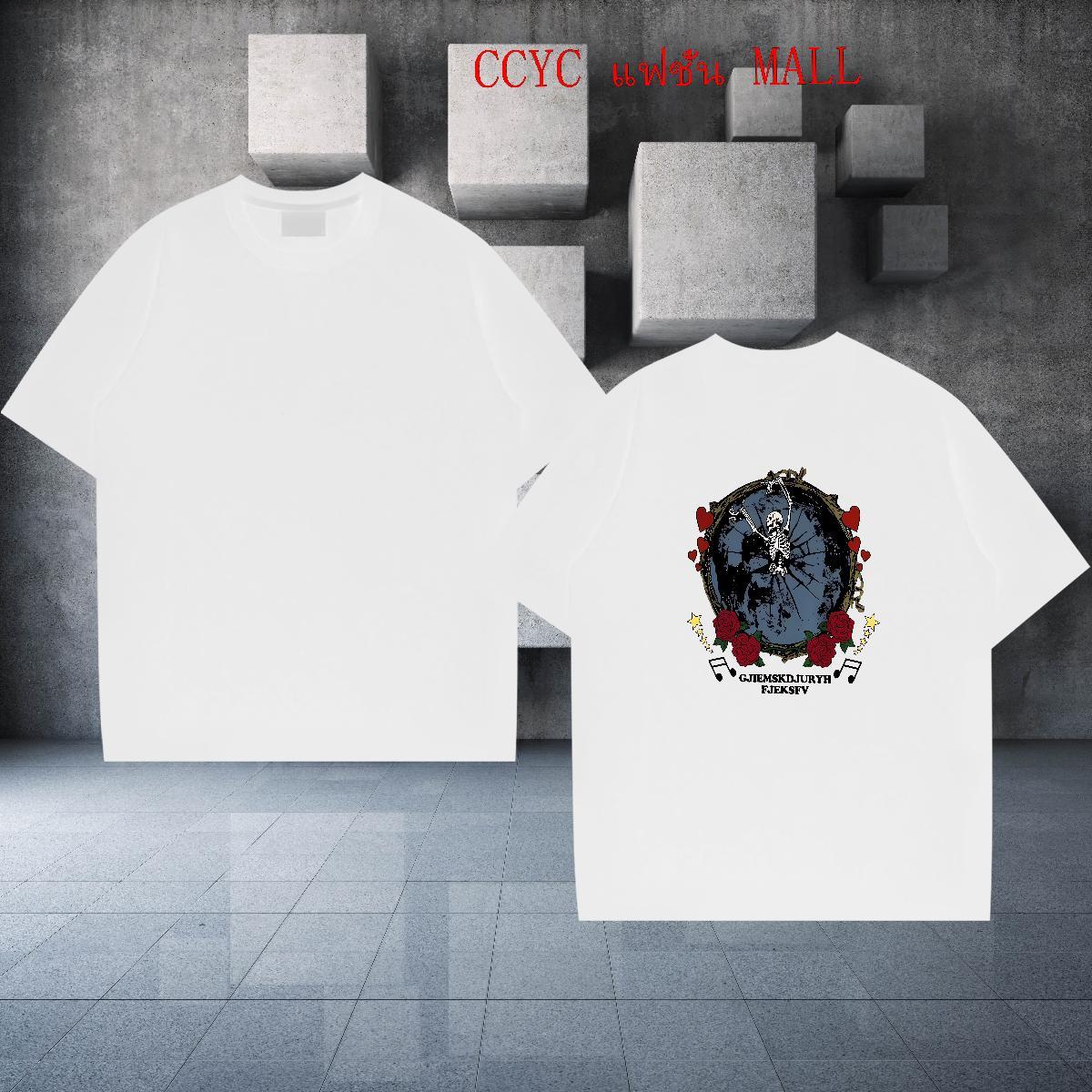 High Quality Men T Shirts 100% Cotton 230g skull Sport Asian Size Round Neck Short Sleeve Men Clothes T-Shirt Casual New Tops Shirt