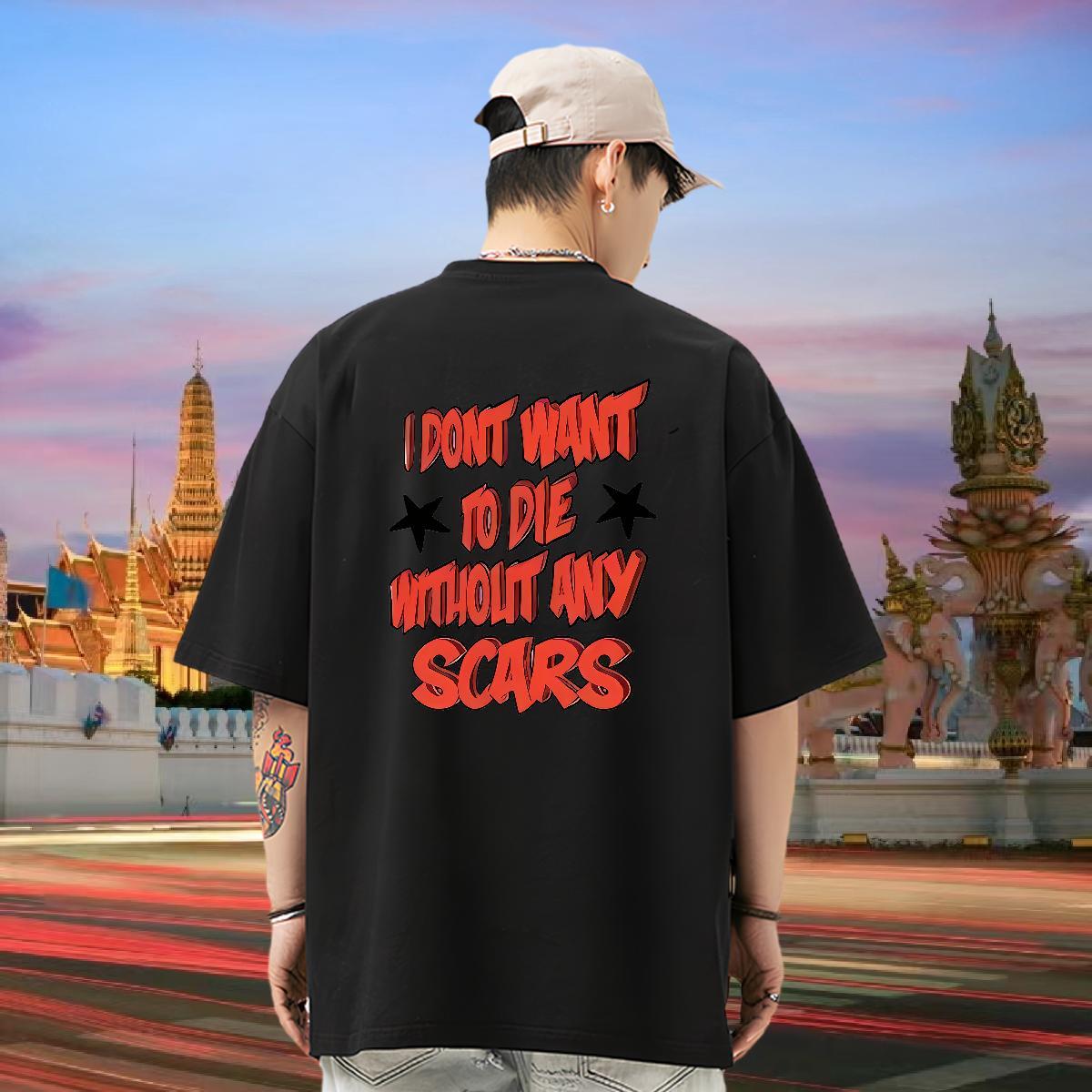 Casual New Men Tshirts letter Daily Wear 100% Cotton 230g Clothes Breathable Short Sleeve High Quality T Shirt For Man Custom Big Size