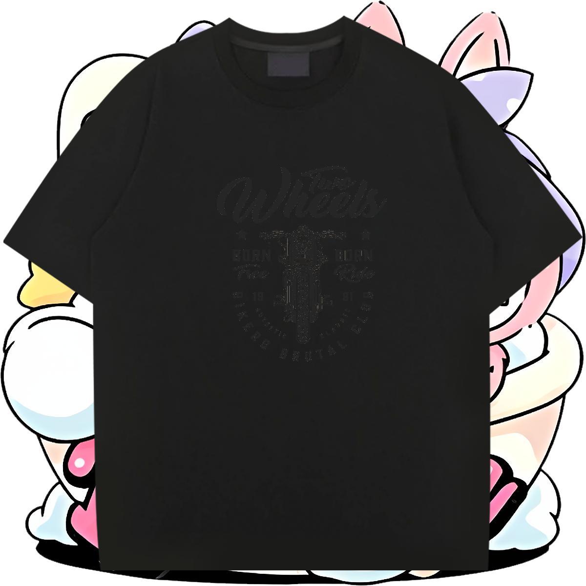 TOP Quality T Shirts Men 230g 100% Cotton skull Spring Summer Custom Cartoon Breathable Tshirt for Man Woman Classic Tees Shirts