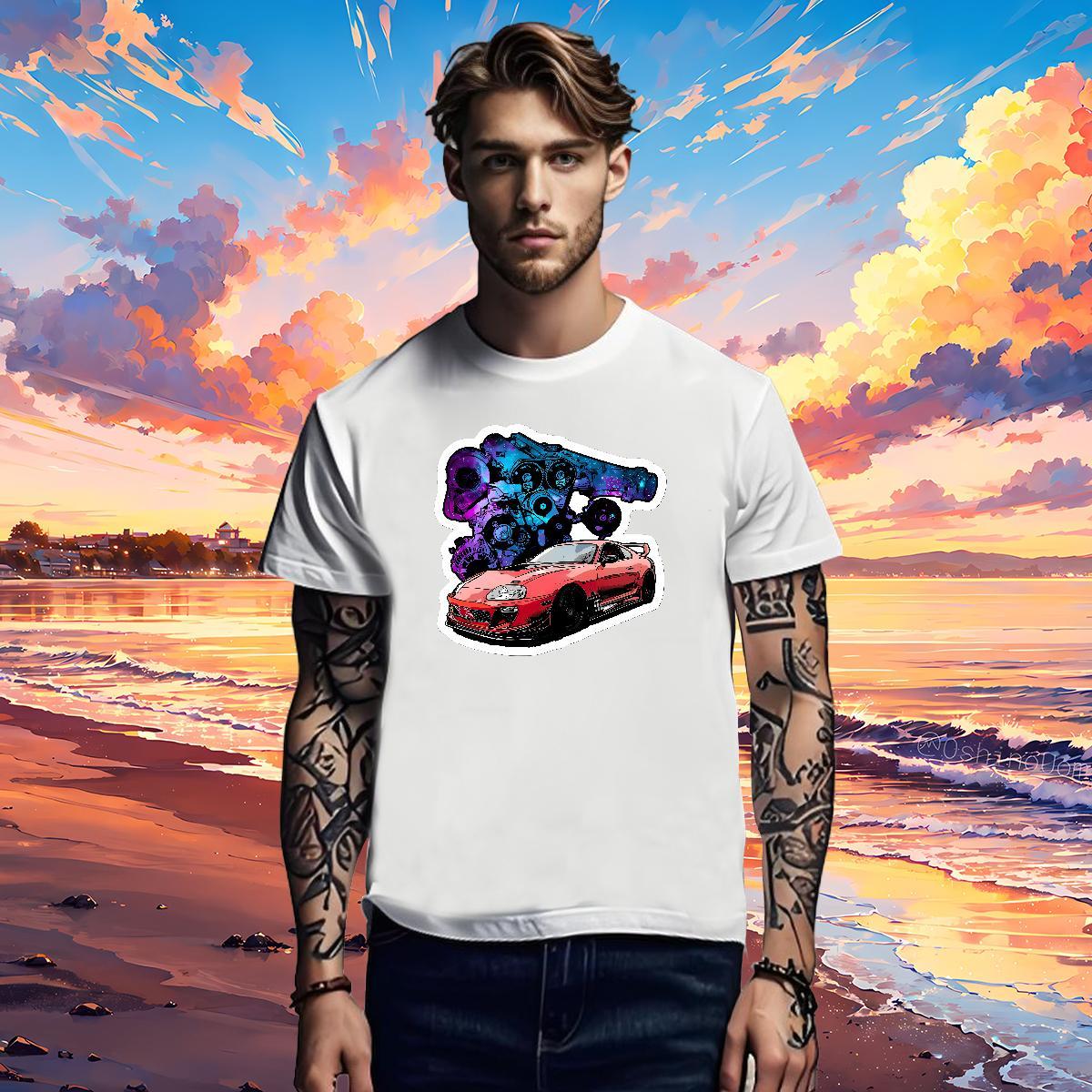 Soft Man T Shirts 230g Pure Cotton robot Daily Wear Custom Printed O Neck Short Sleeves Couples T Shirts Free Shipping Clothes