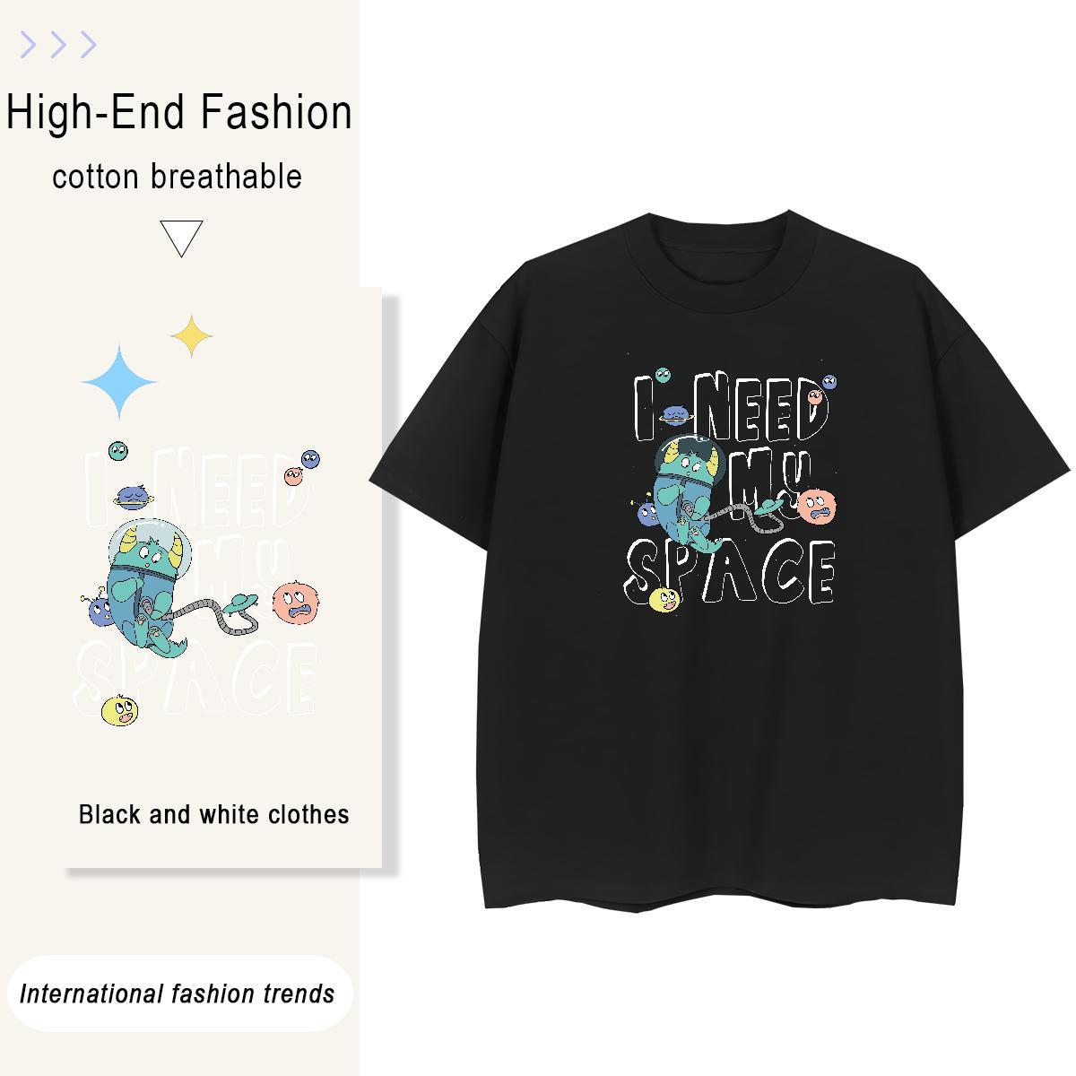 Nice Lady T shirt 100% Cotton 230g USA Casual Woman T Shirts Breathable Crew Neck DIY Anime Polos