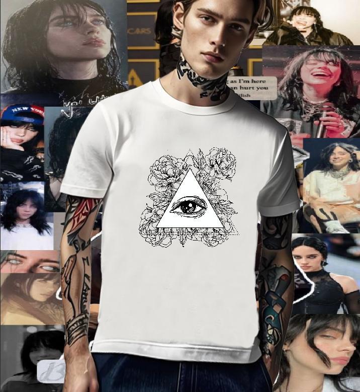 Classic T-Shirts for Men 230g Cotton eye of the devil Casual Daily Wear Customized Print Breathable Soft Mens Tshirts DIY Customized Tops Tees