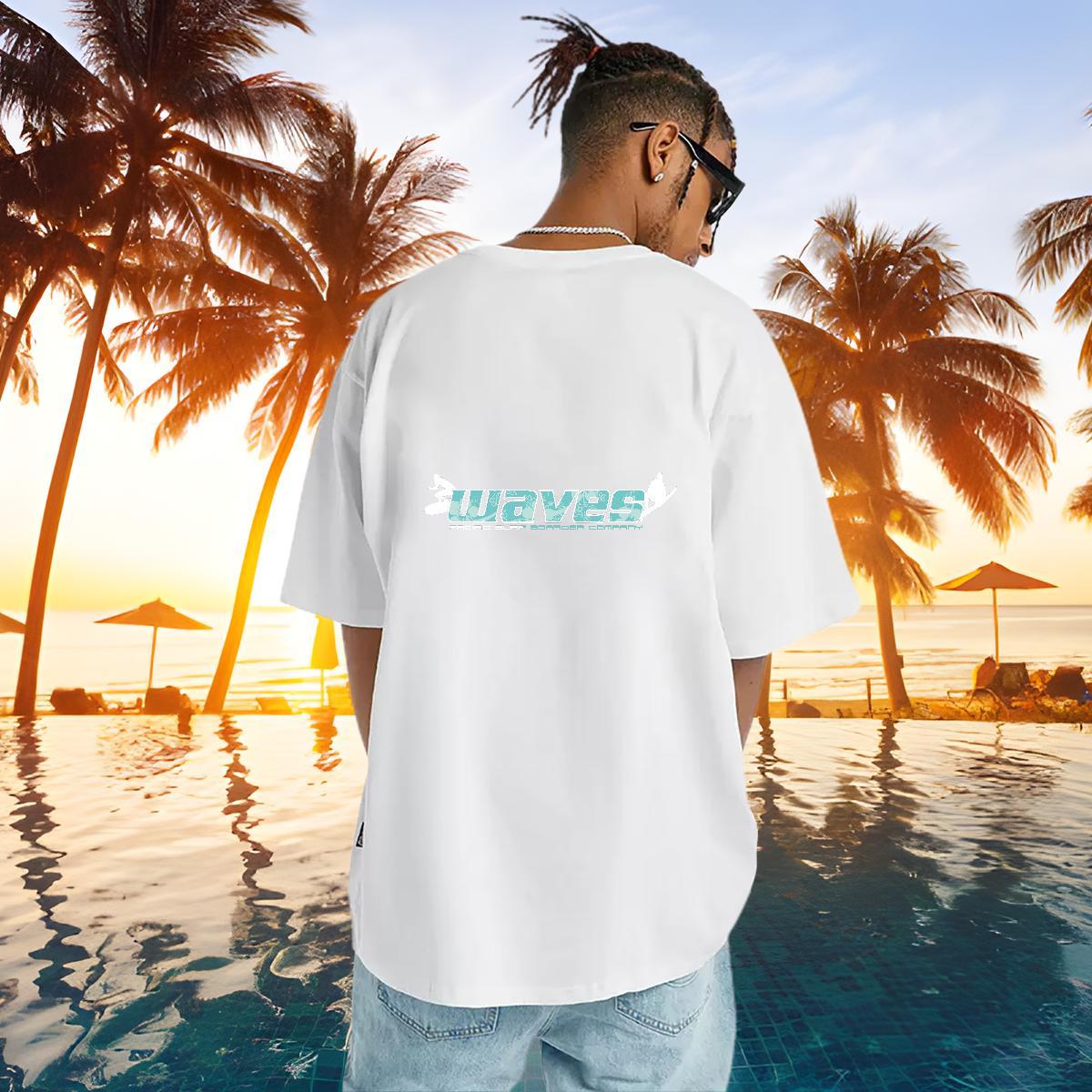 Cool T shirt 230g 100% Cotton letter Hip Hop Street Black White O Neck Short Sleeves Men Tshirts 2024 Designer Polos