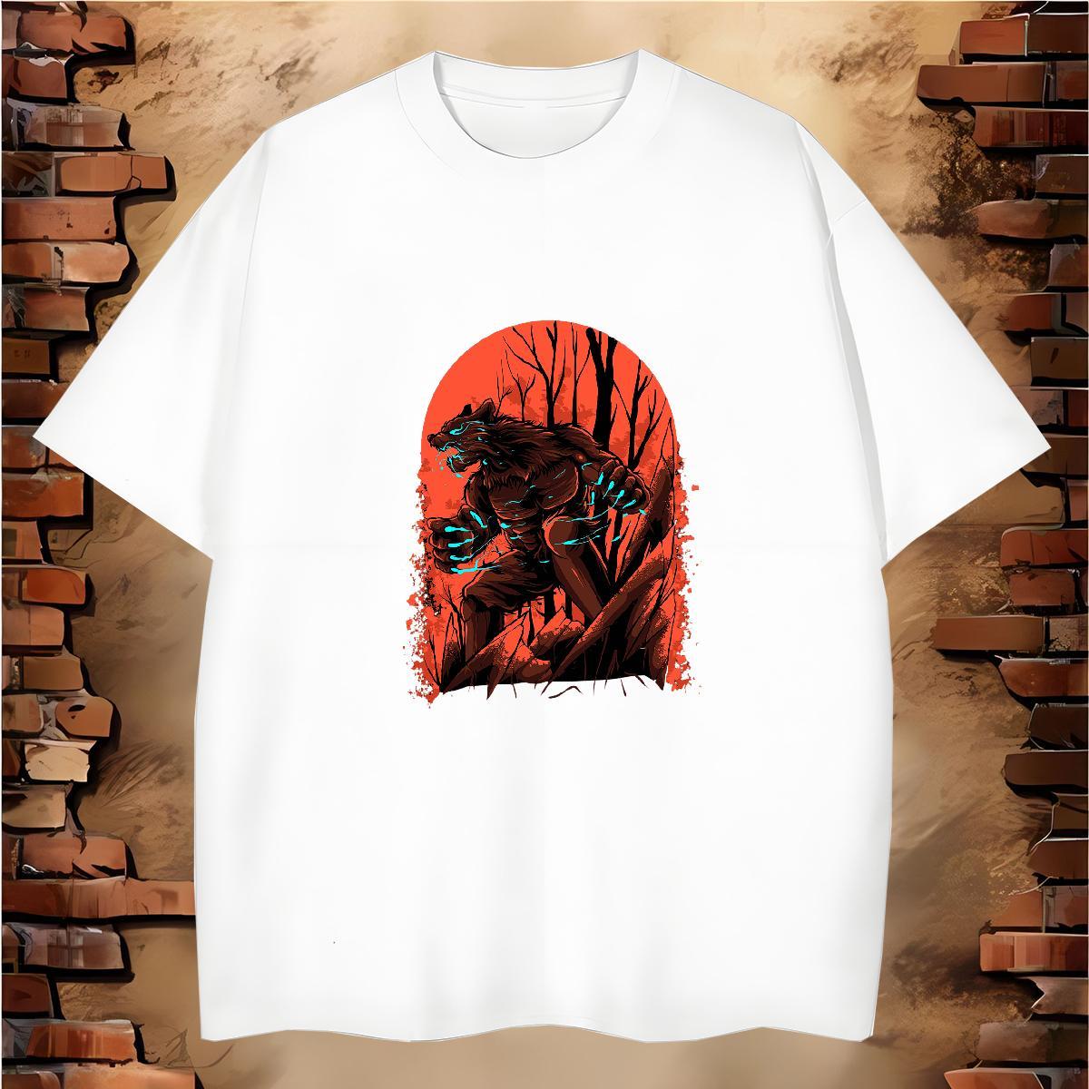 Free Shipping T Shirt For Man 230g Pure Cotton skull Hip Hop Custom Big Size Round Neck Short Sleeve Tshirt for Man Woman 2024 DIY Tops