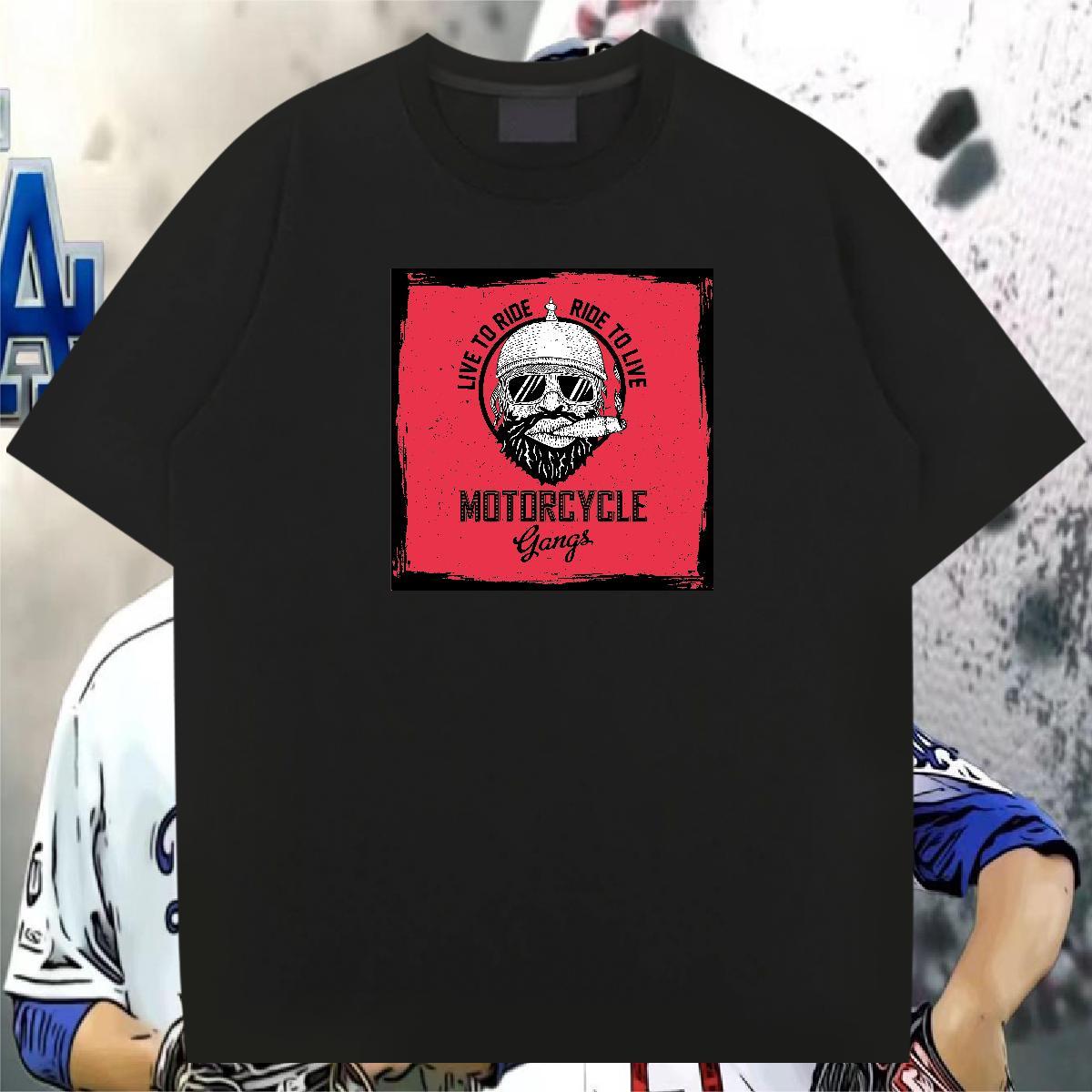 Loose Men T Shirts 230g Pure Cotton letter Sport Custom Anime Breathable Soft Men Clothes T-Shirt Brand Clothings