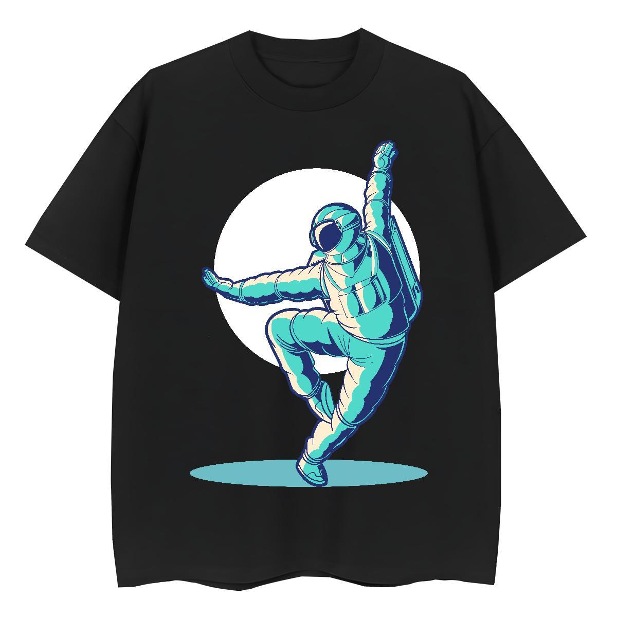 Brand Woman Tshirt 230g 100% Cotton cosmonaut Outdoor Womens T Shirts O-Neck Short Sleeve Oversized Top Shirts