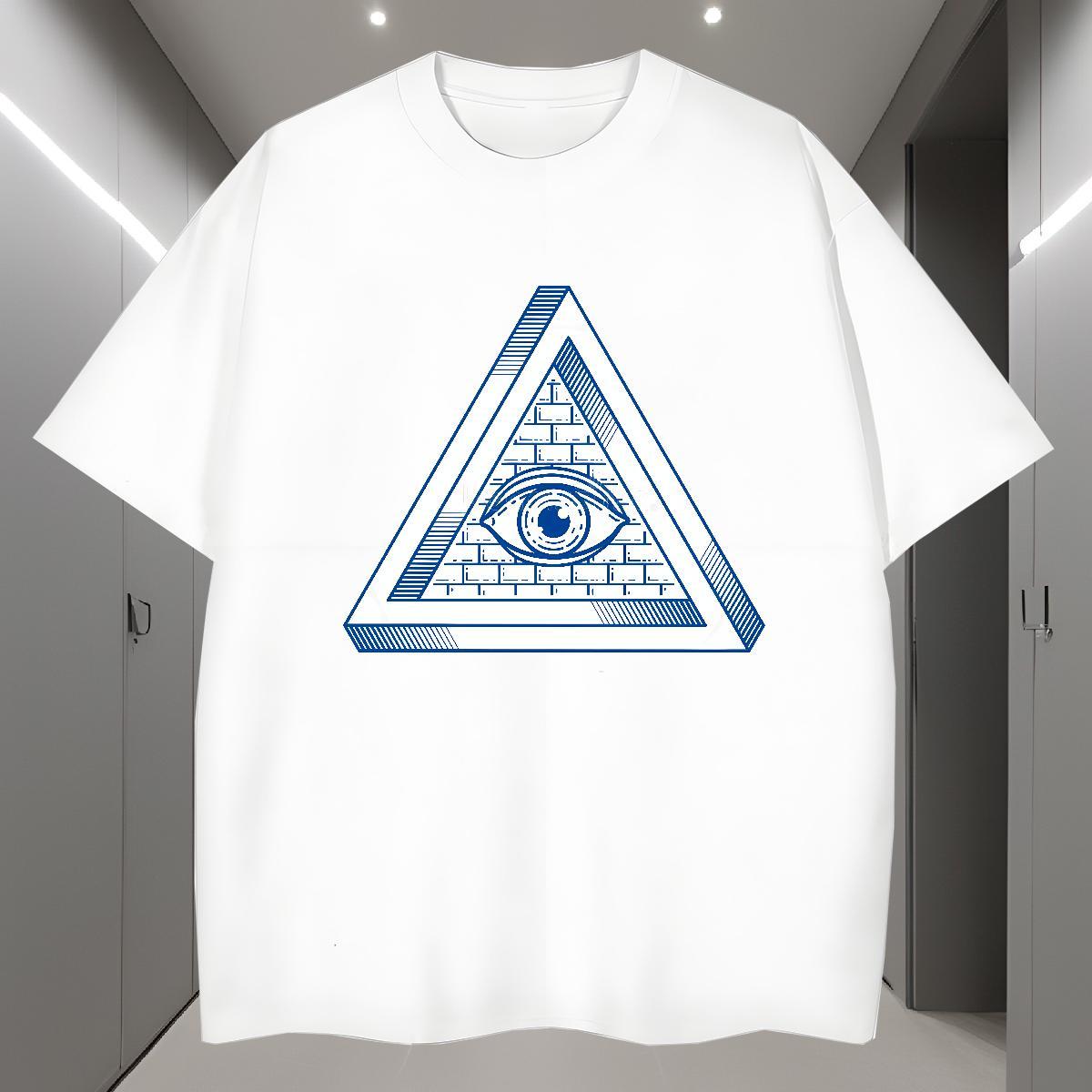 Comfortable T-Shirts 230g Cotton eye of the devil Hip Hop Oversized 4XL Breathable Soft Men Tees Stylist Tee Shirt
